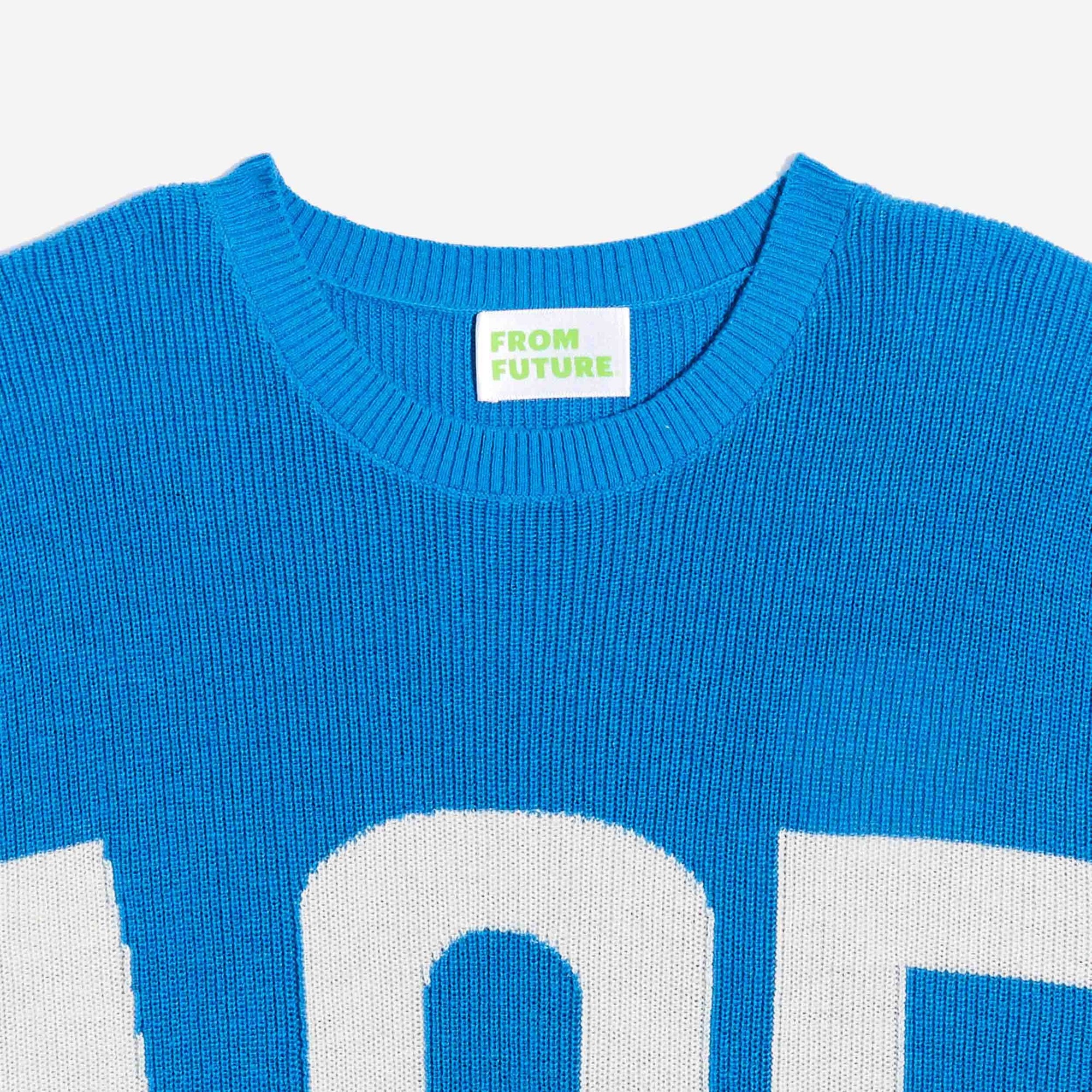 Pull à col rond maille perlée ace - Denim Blue