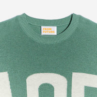Pull à col rond maille perlée ace - Frozen Green