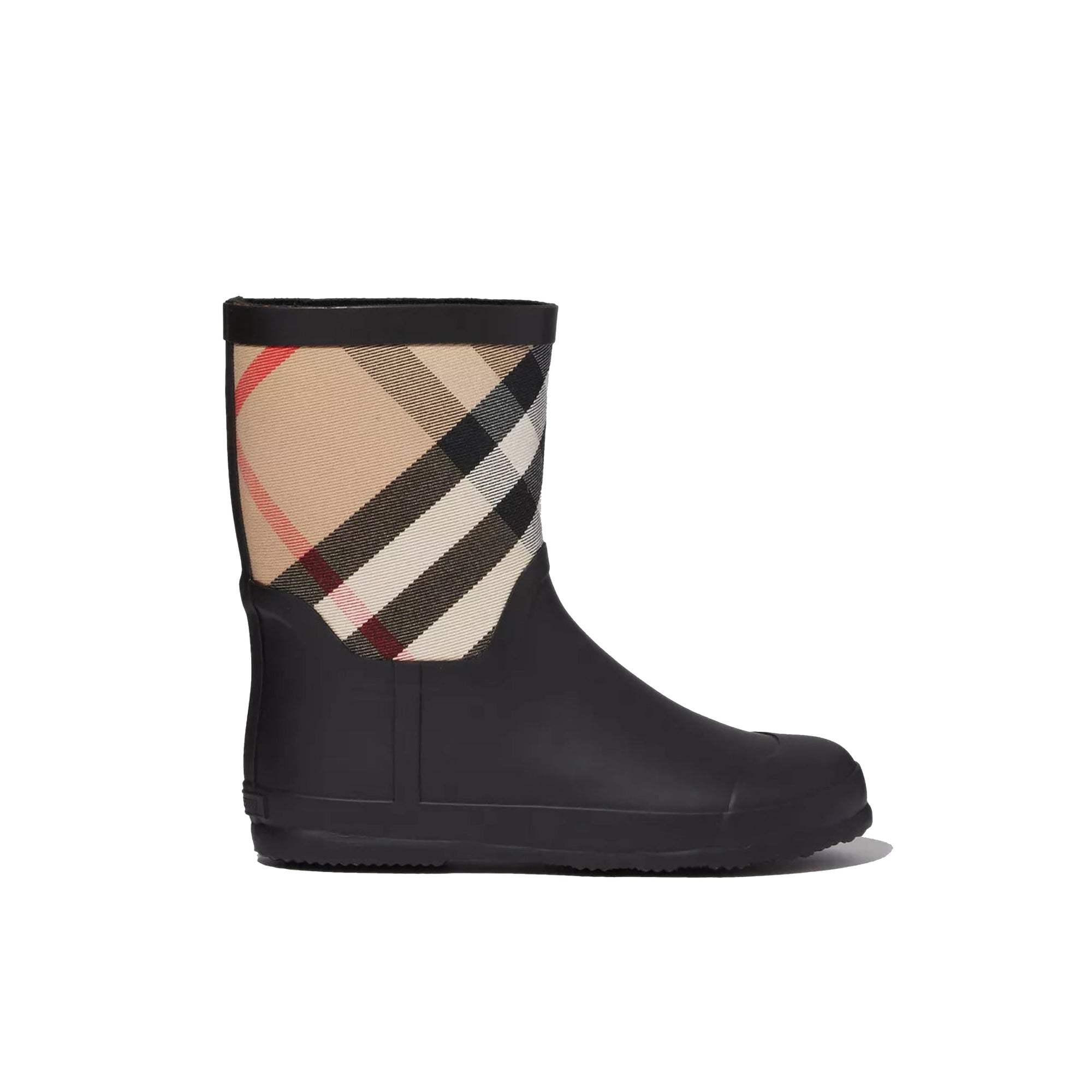 Bottes de pluie à empiècement à motif House Check - Black