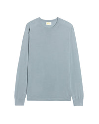 Pull à col rond en laine superfine - Cloud Blue