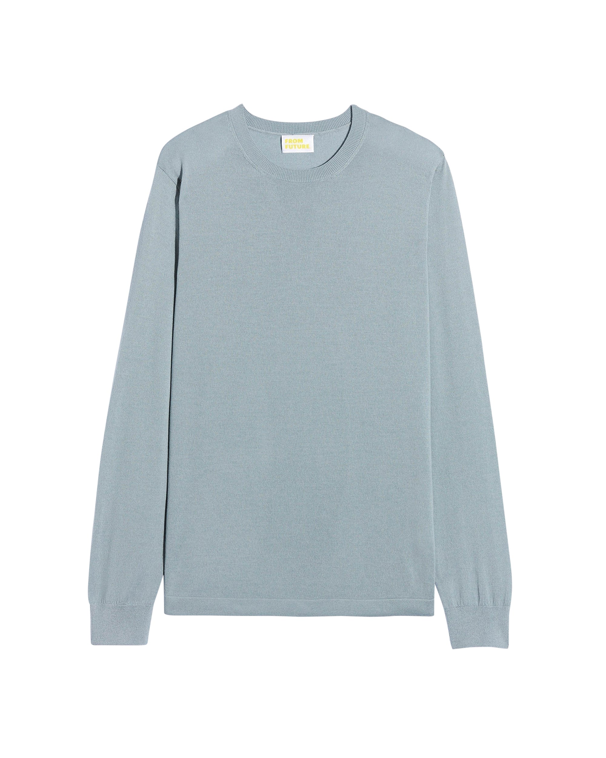Pull à col rond en laine superfine - Cloud Blue