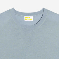 Pull à col rond en laine superfine - Cloud Blue