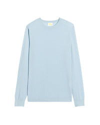 Pull à col rond en laine superfine - Pale Blue