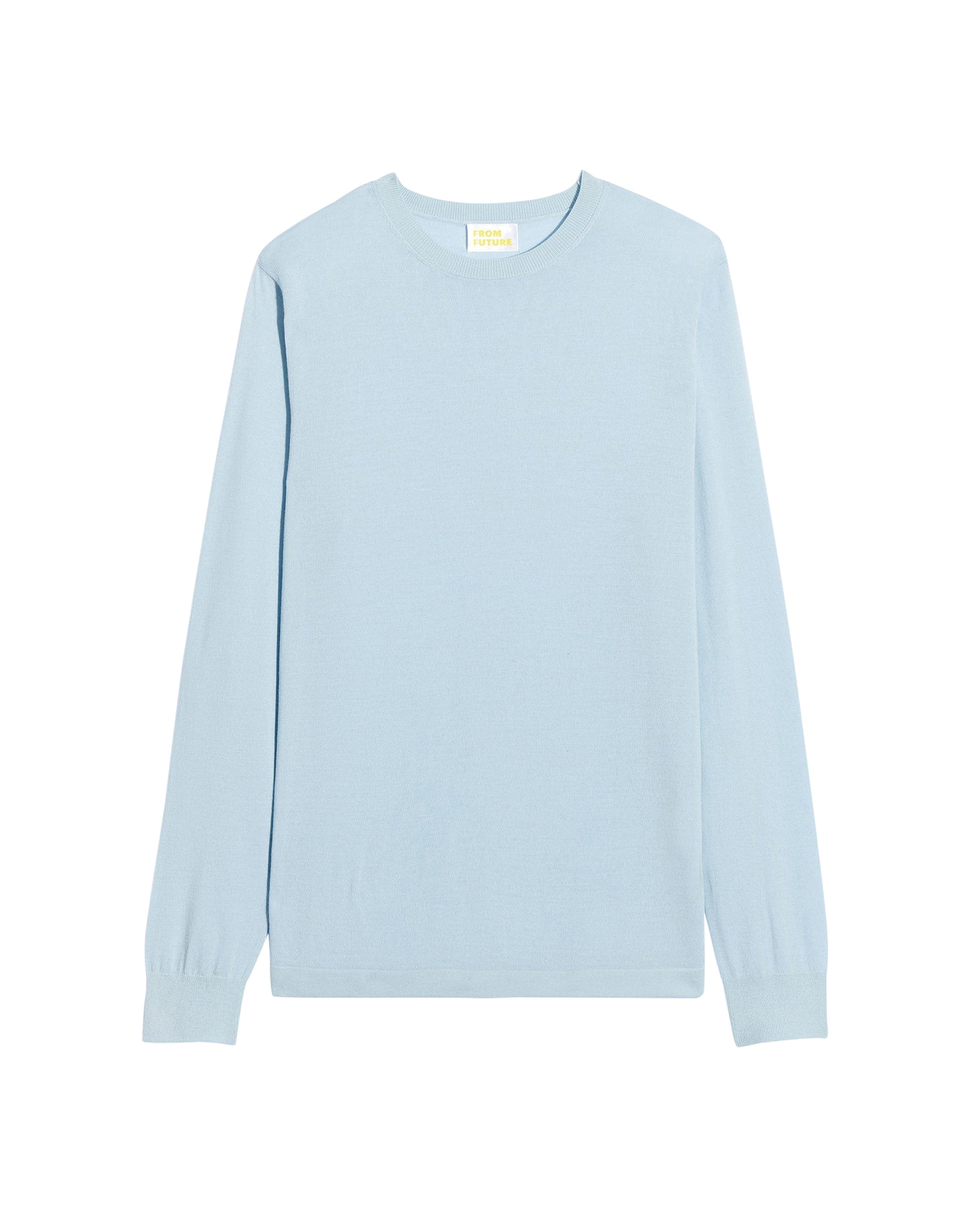 Pull à col rond en laine superfine - Pale Blue
