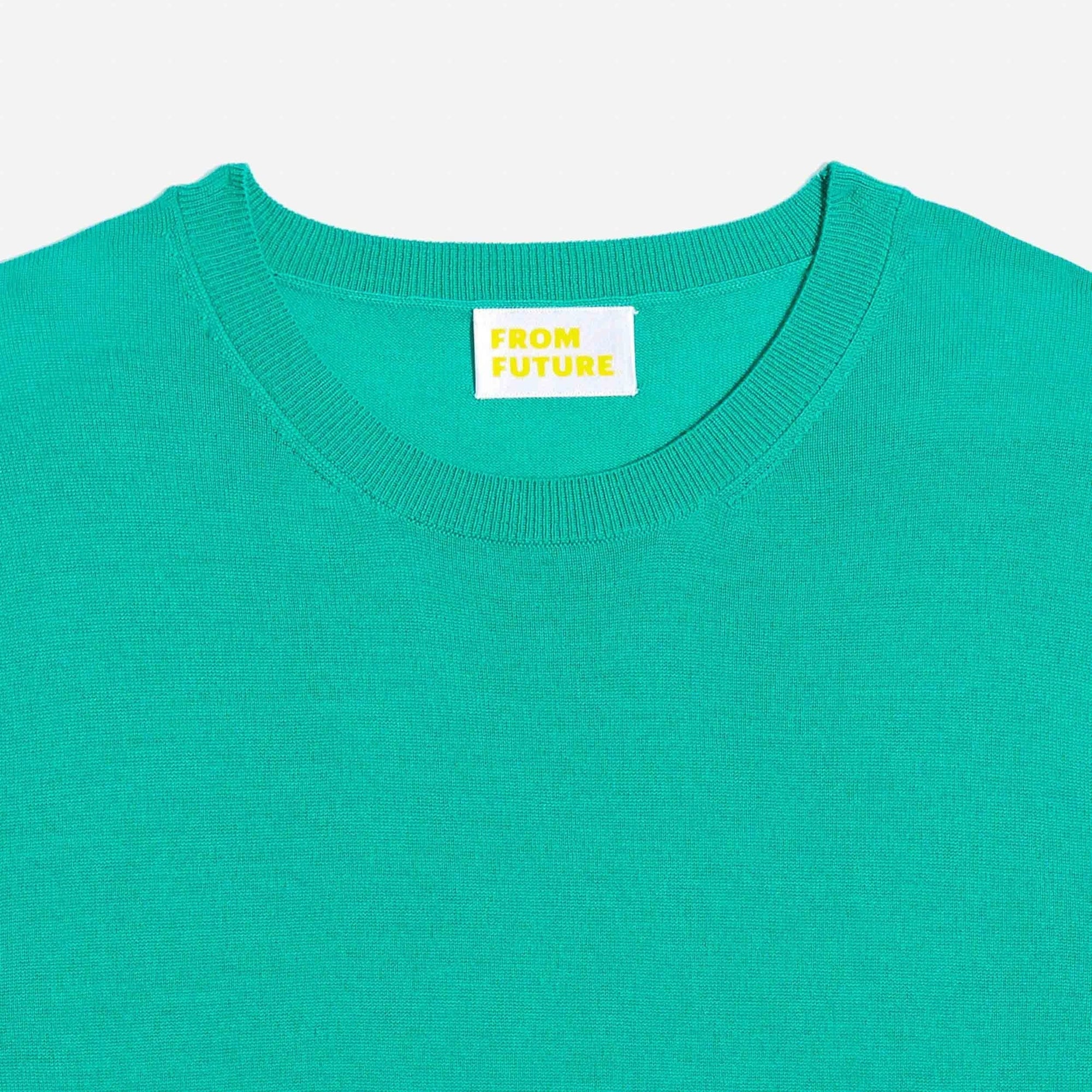 Pull à col rond en laine superfine - Mint