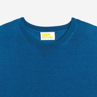 Pull à col rond en laine superfine - Petrol Blue