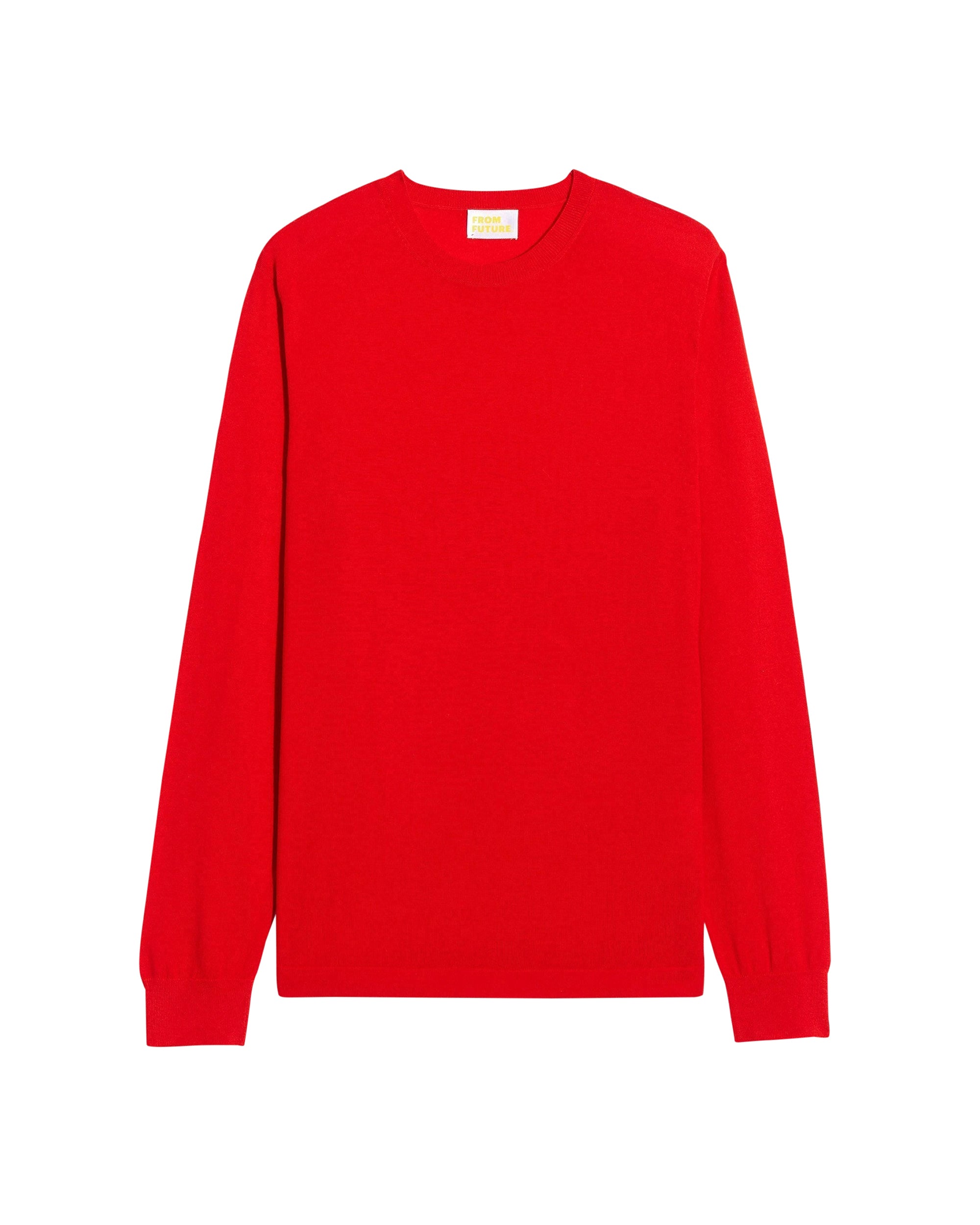 Pull à col rond en laine superfine - Summer Red