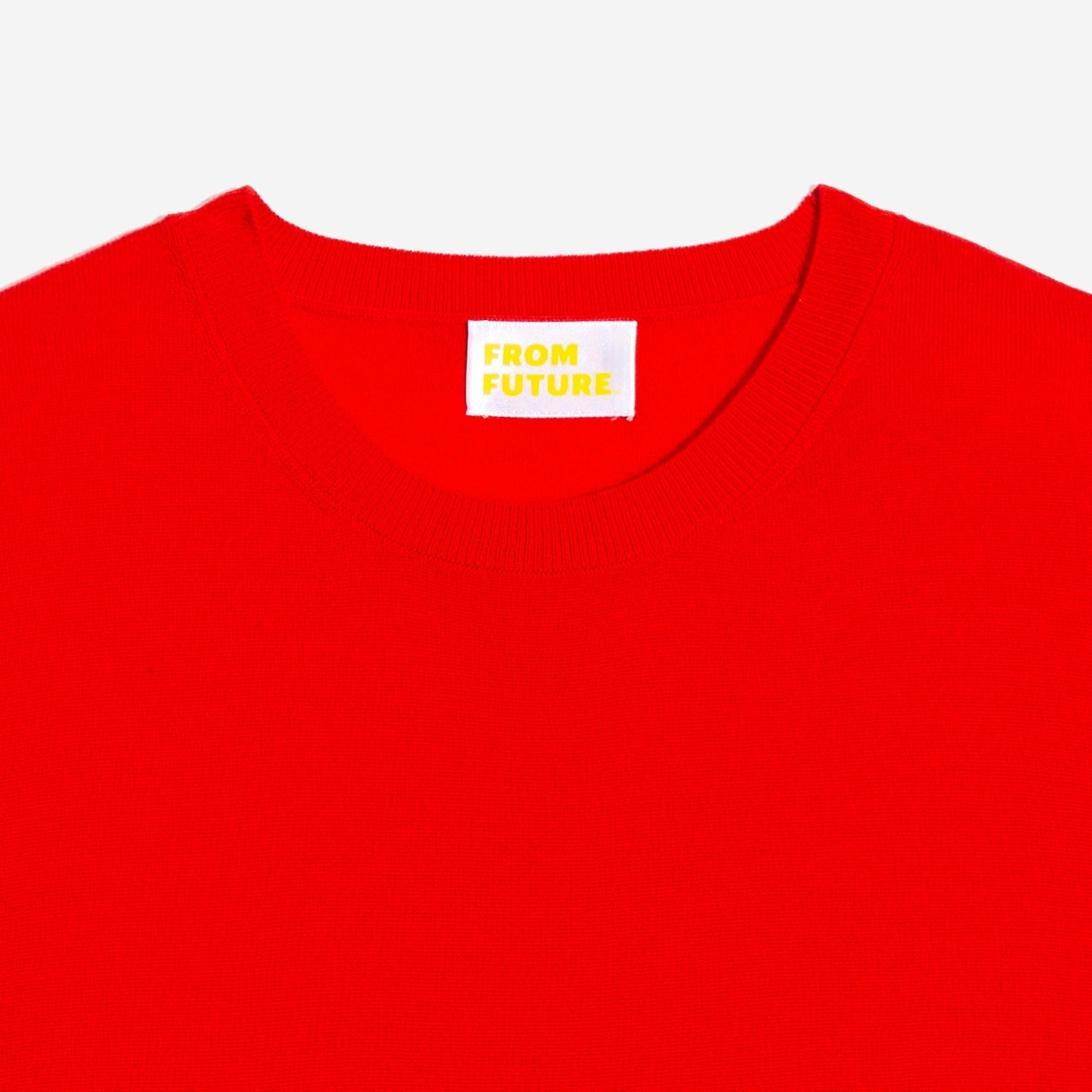 Pull à col rond en laine superfine - Summer Red