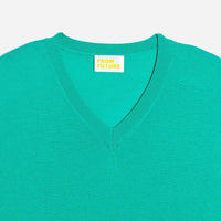 Pull à col V en laine superfine - Mint