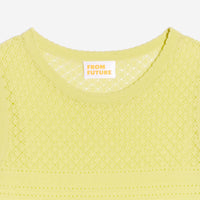 Débardeur ajouré en laine superfine - Light Yellow