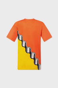 T-shirt à imprimé graphique - Orange & Jaune