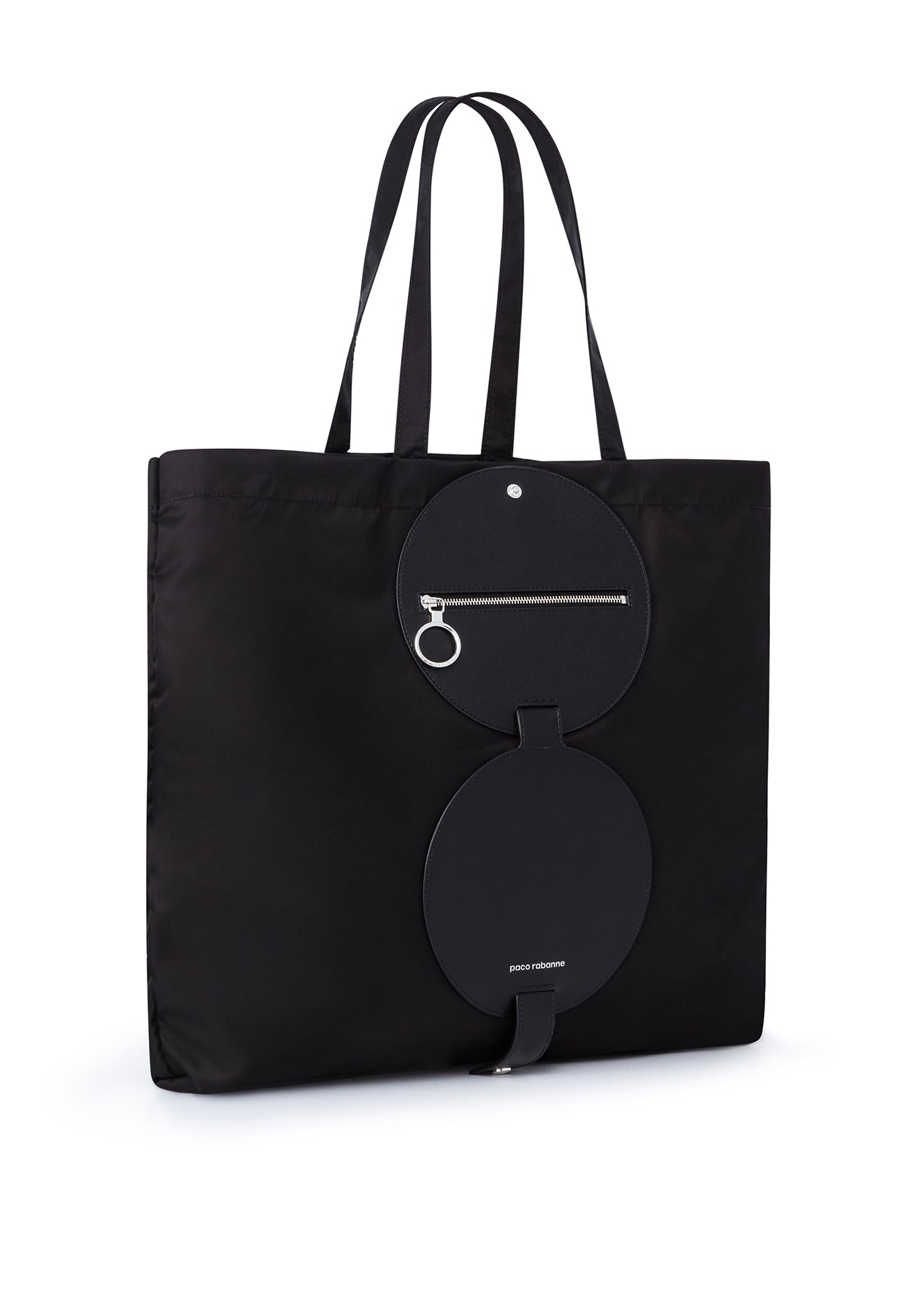Sac Petit rafia à disque zippée - Black