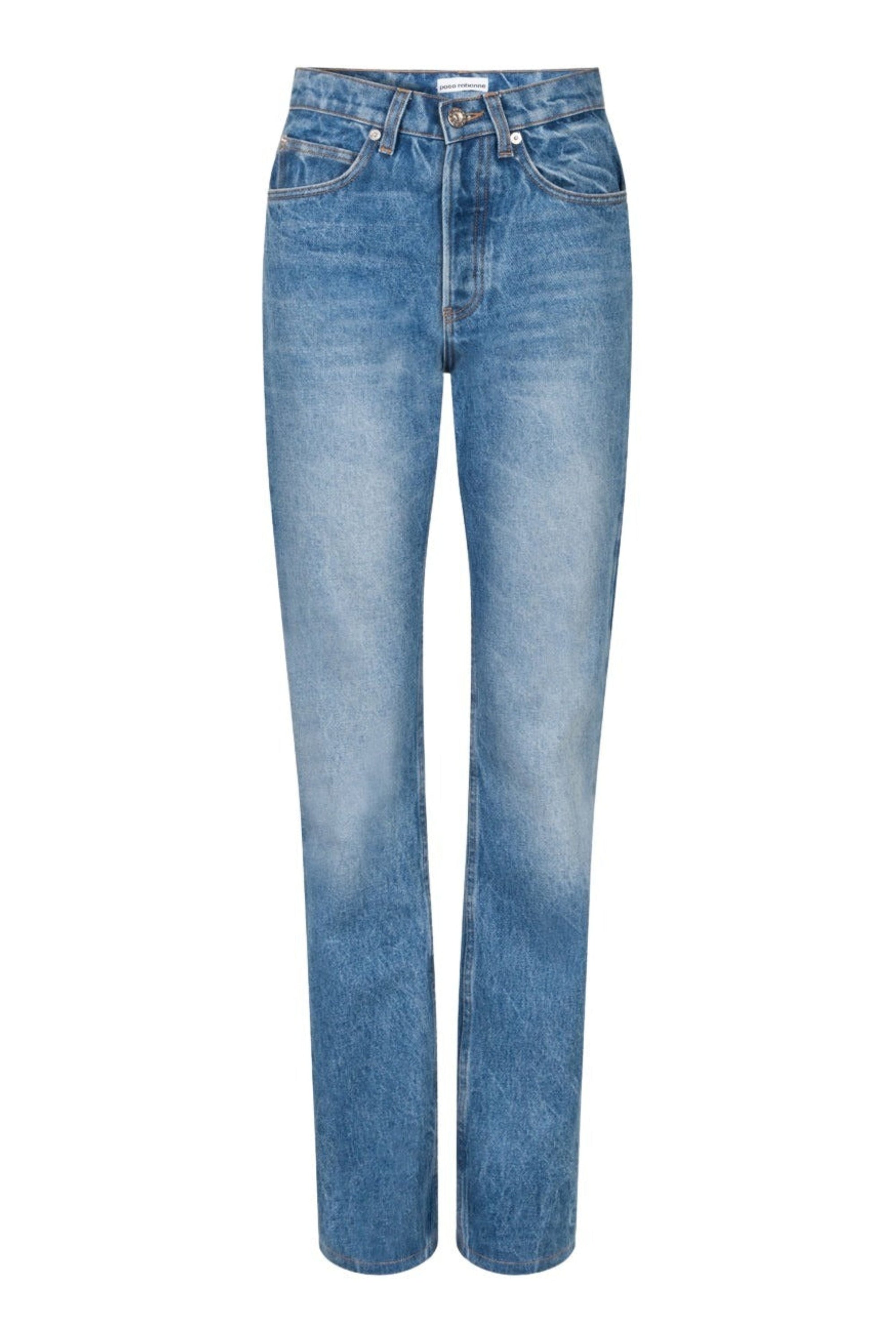 Jean droit délavé - Denim Stone