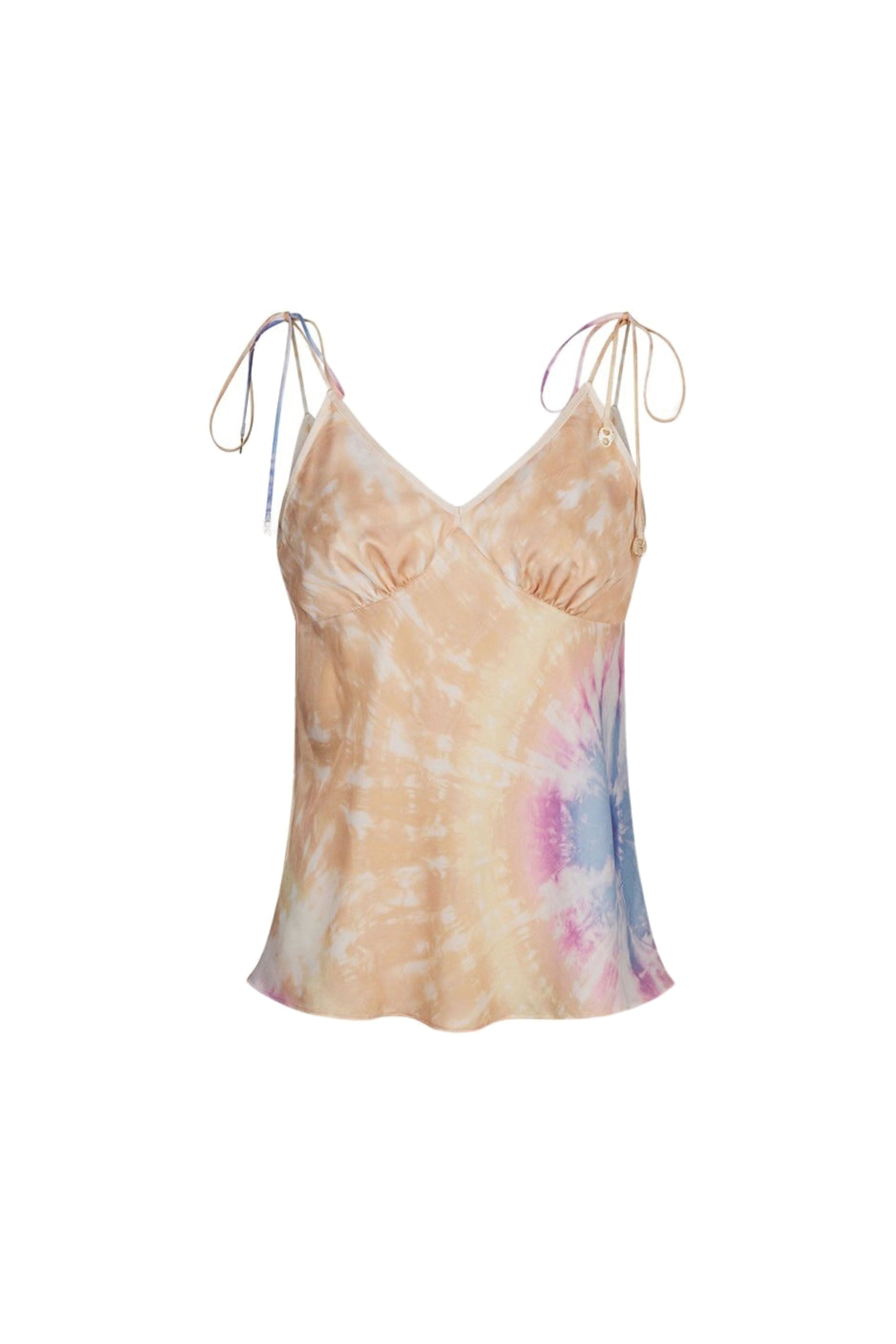 Top à fines bretelles Tie and Dye - Peach Tie And Dye