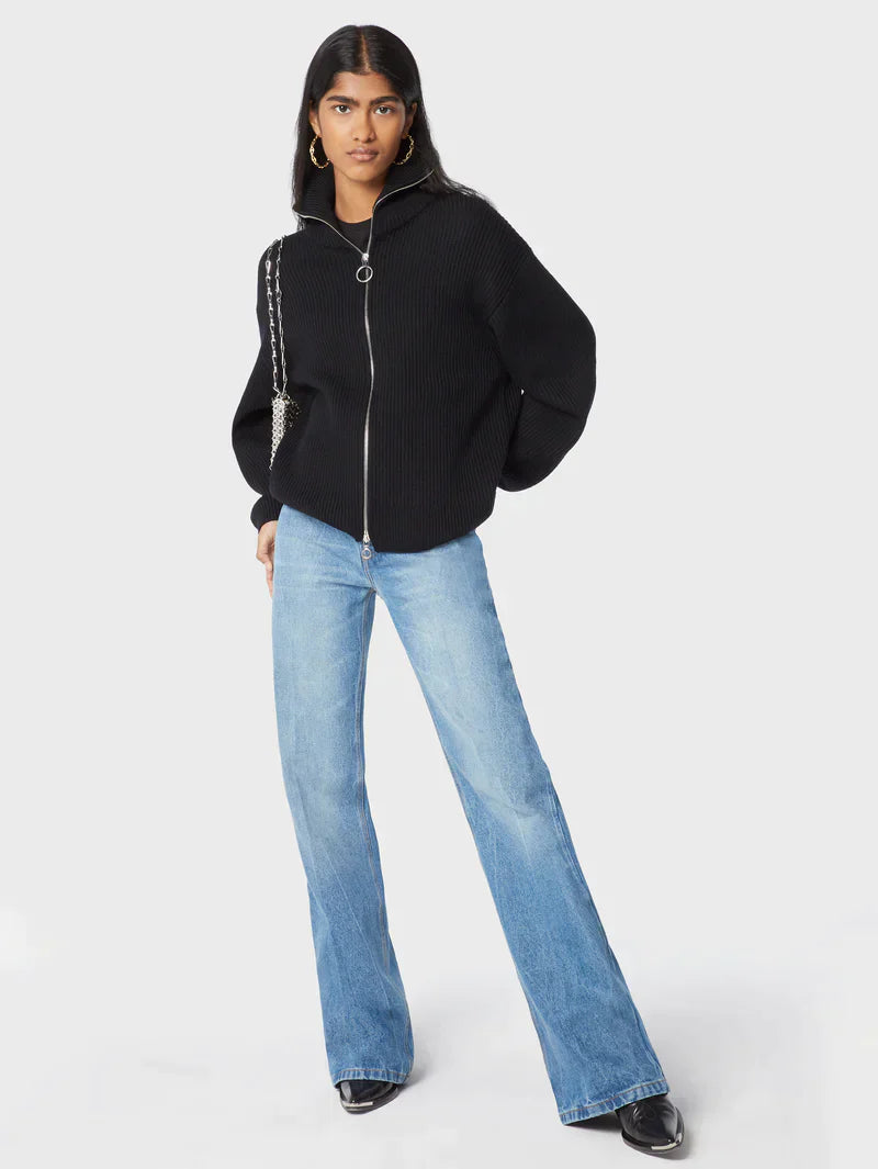 Jean évasé à poche contrastée - Denim Stone