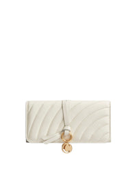 Portefeuille long Alphabet en cuir - Natural White