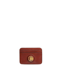 Porte-cartes Slide «C» en cuir - Chestnut Brown