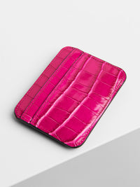 Porte-cartes Chloé C en cuir - Graphic Pink
