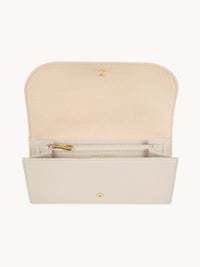 Portefeuille long Hana en cuir - Cement Beige