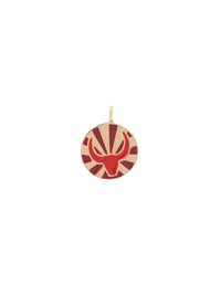 Pendentif Bull pour petite maroquinerie Alphabet en laiton - Gold
