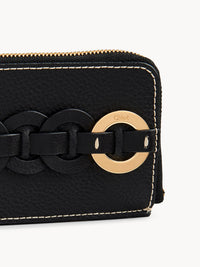 Porte-monnaie Darryl avec fentes pour cartes en cuir - Black