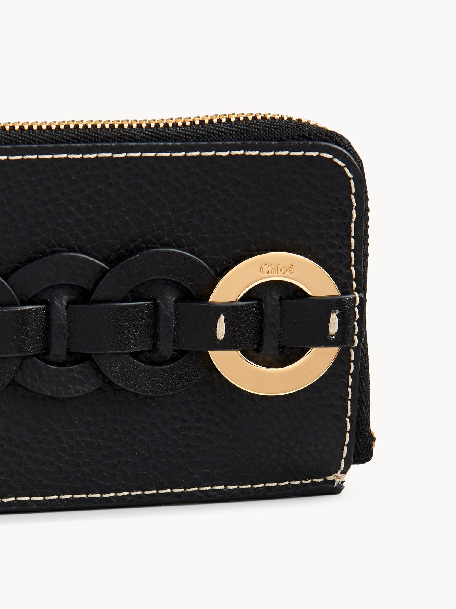 Porte-monnaie Darryl avec fentes pour cartes en cuir - Black