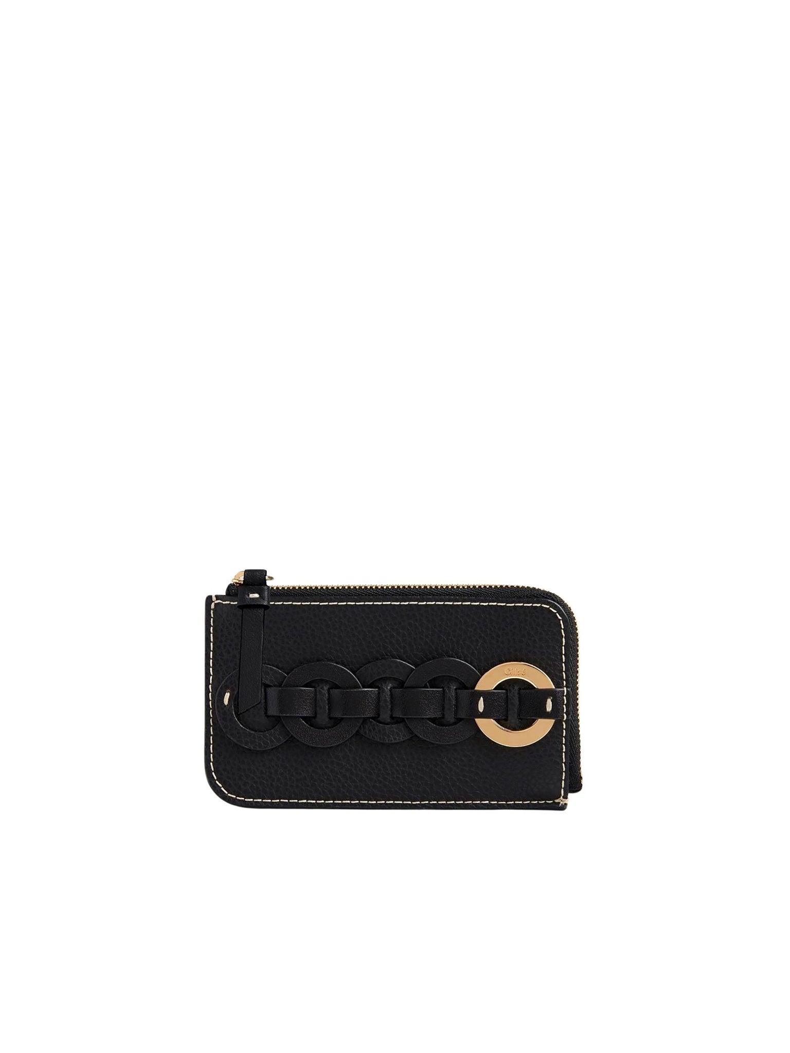 Porte-monnaie Darryl avec fentes pour cartes en cuir - Black