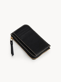 Porte-monnaie Darryl avec fentes pour cartes en cuir - Black