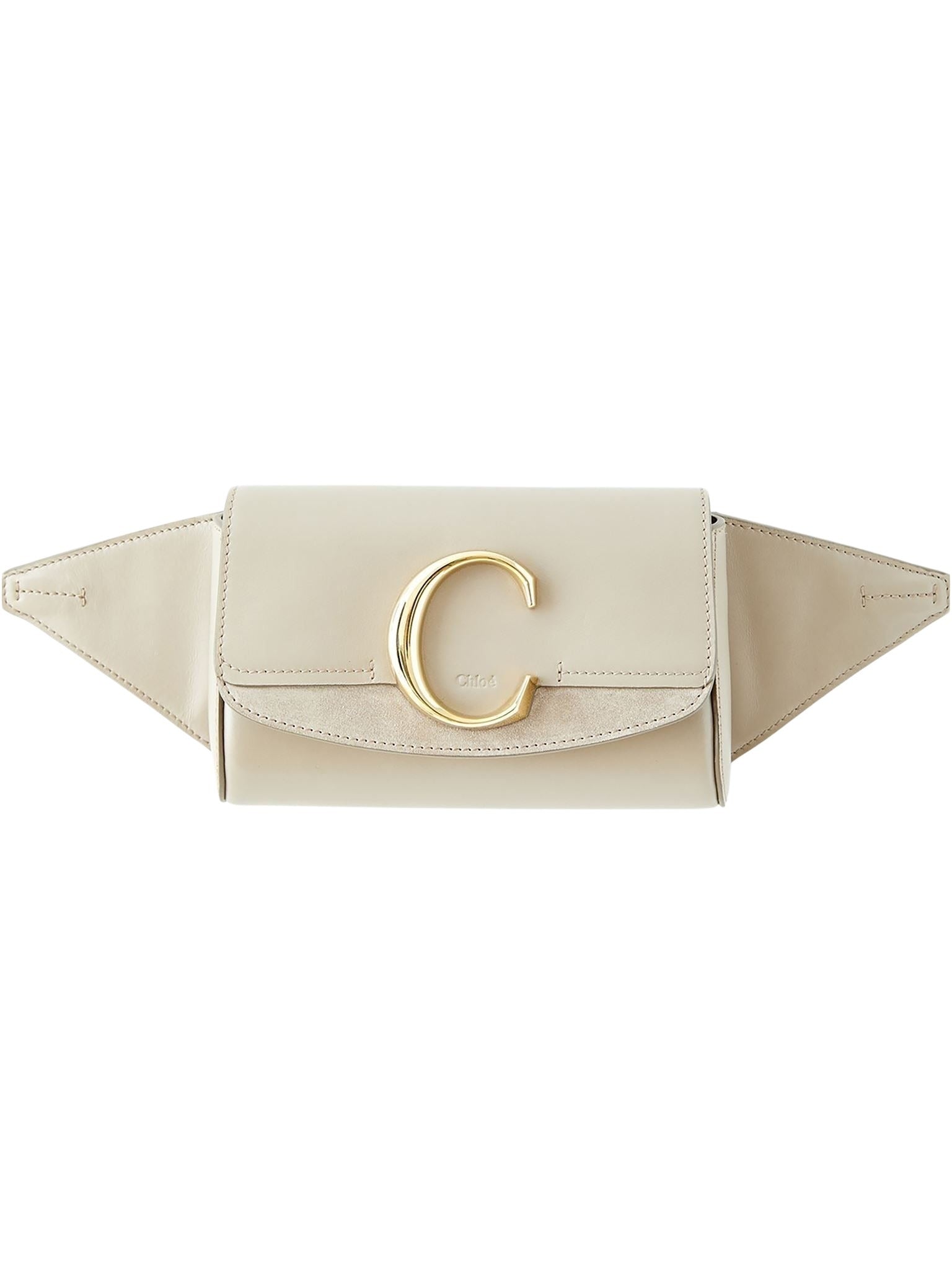 Sac ceinture Chloé «C» en cuir - Motty Grey