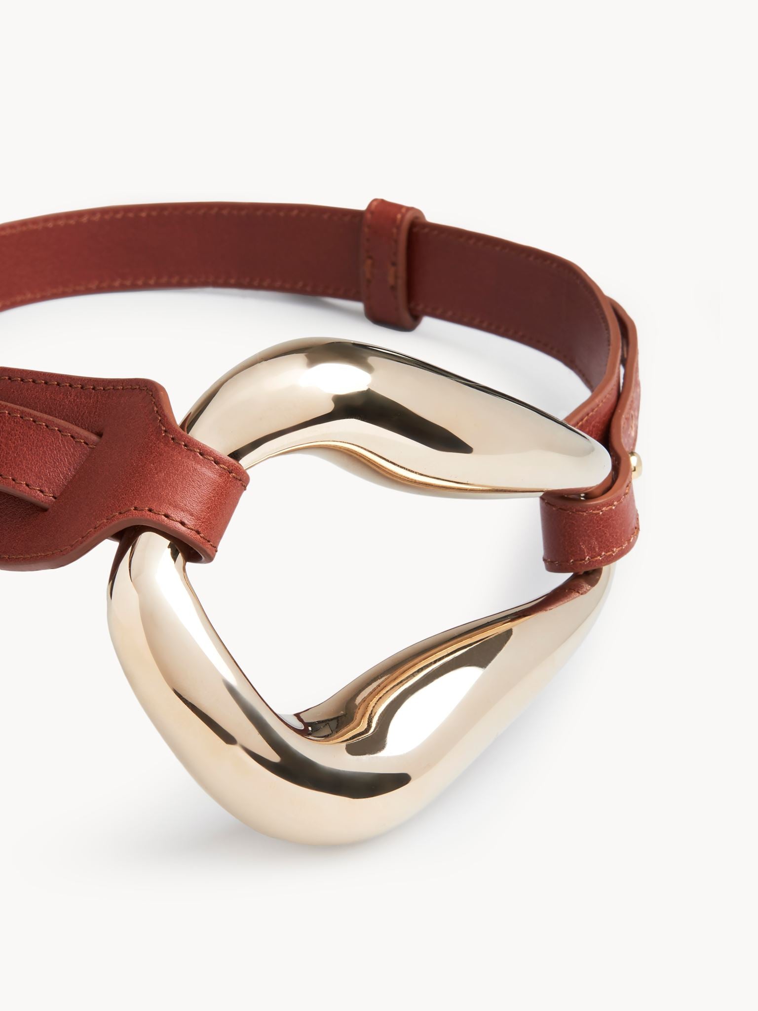 Ceinture Kiss en cuir - Caramel