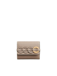 Portefeuille compact à trois volets Darryl en cuir - Motty Grey