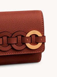 Portefeuille compact à trois volets Darryl en cuir - Sepia Brown