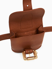 Sac ceinture Lesly en cuir - Caramello