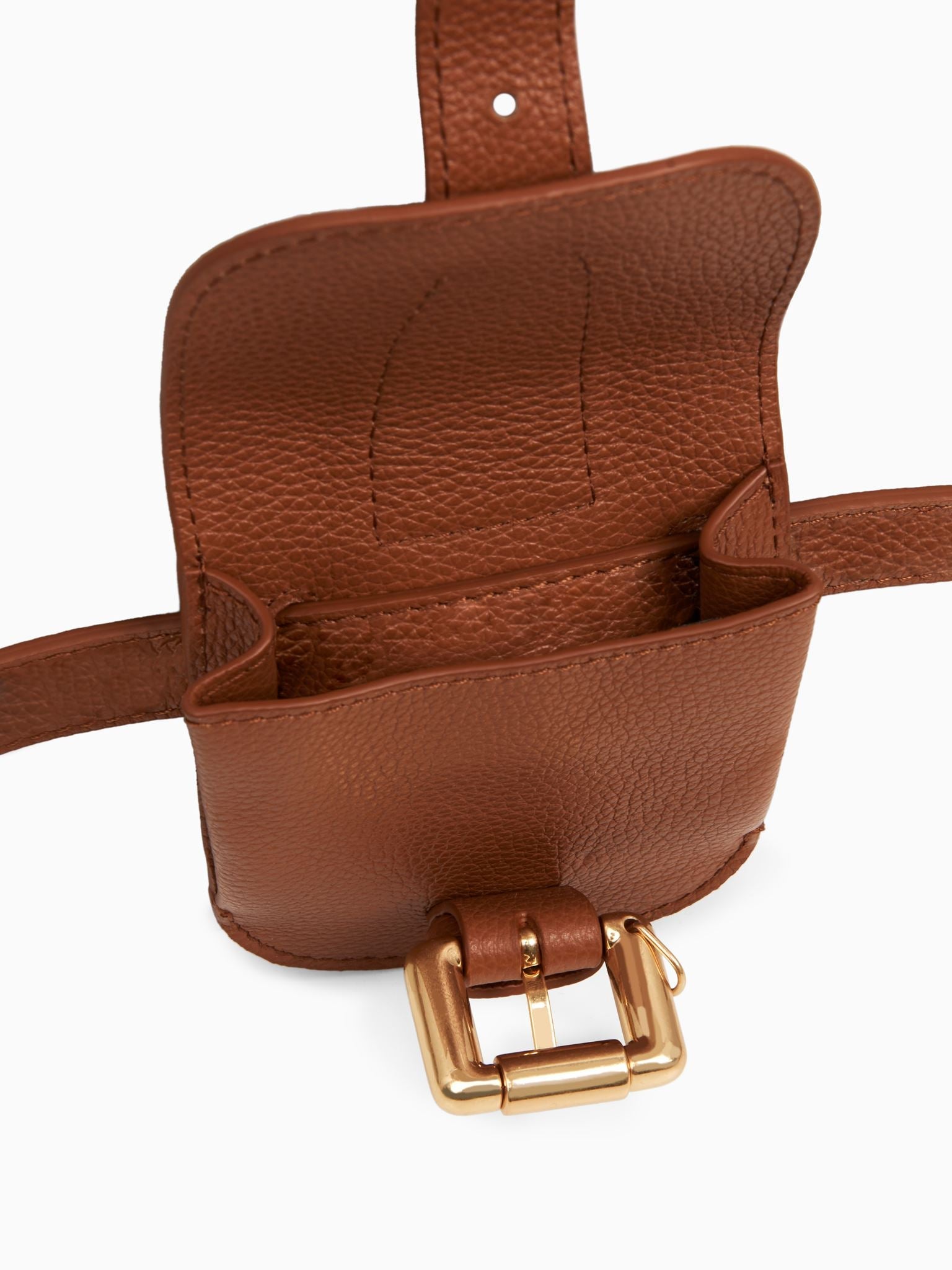 Sac ceinture Lesly en cuir - Caramello