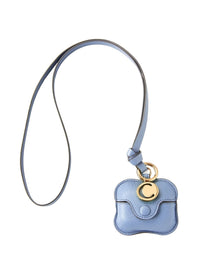 Étui pour Airpods Pro Alphabet en cuir - Gentle Blue