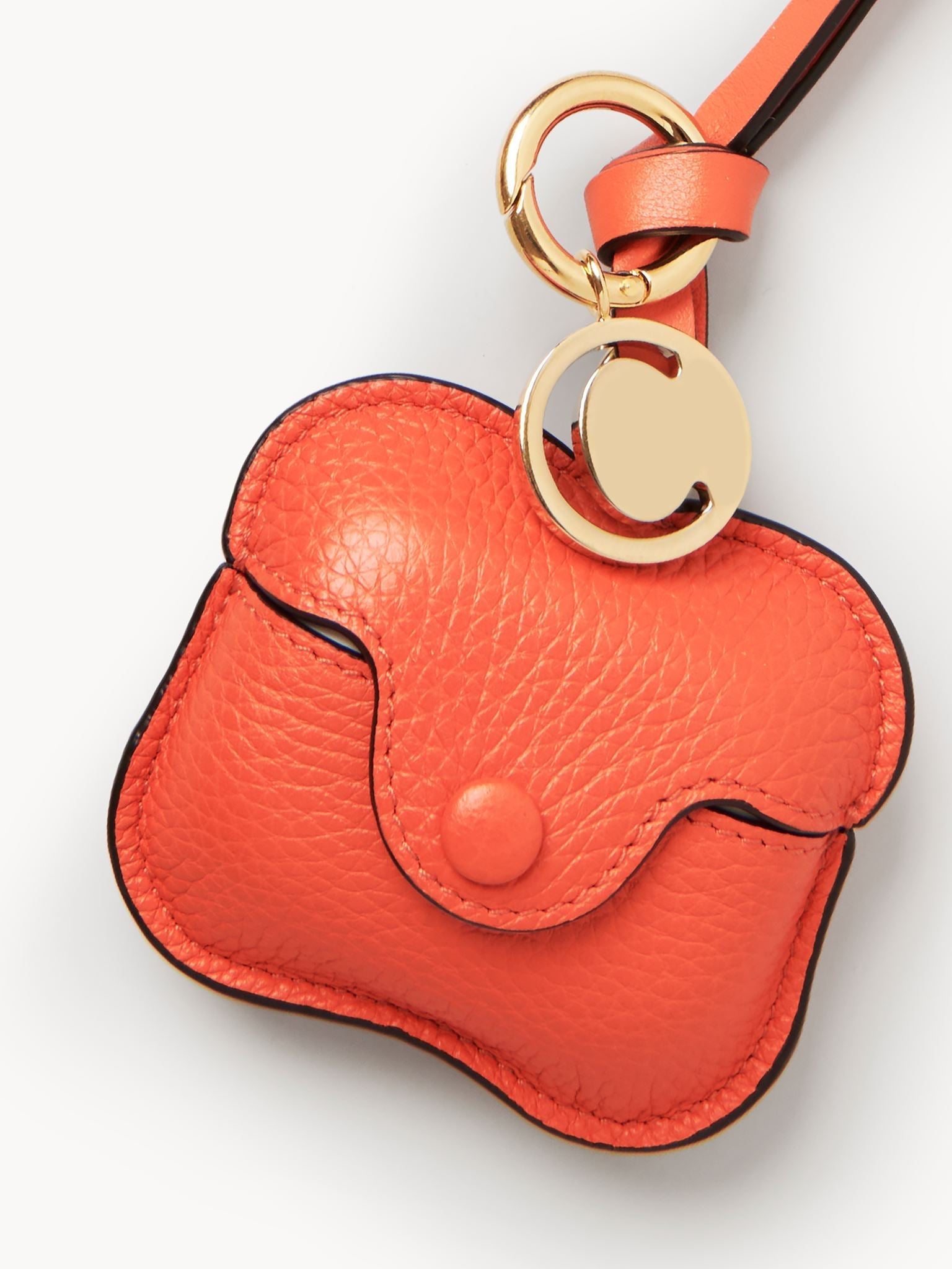 Étui pour Airpods Pro Alphabet en cuir - Radiant Orange
