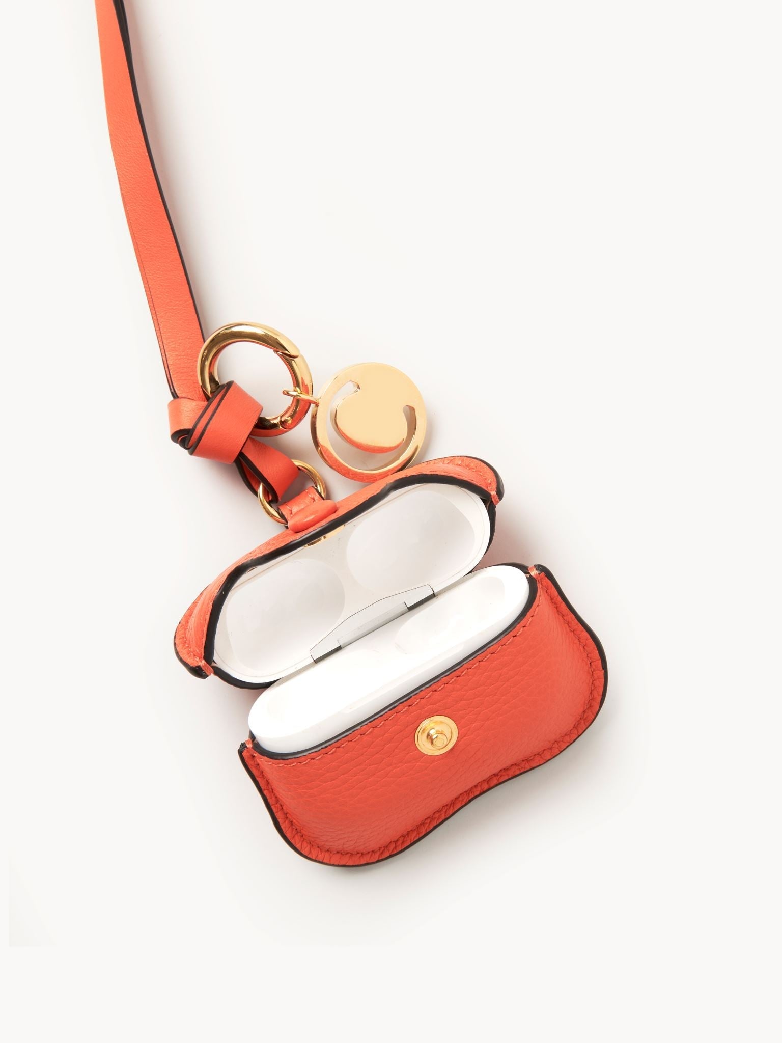 Étui pour Airpods Pro Alphabet en cuir - Radiant Orange