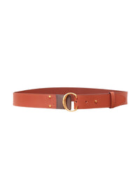 Ceinture Chloé «C» en cuir - Chestnut Brown