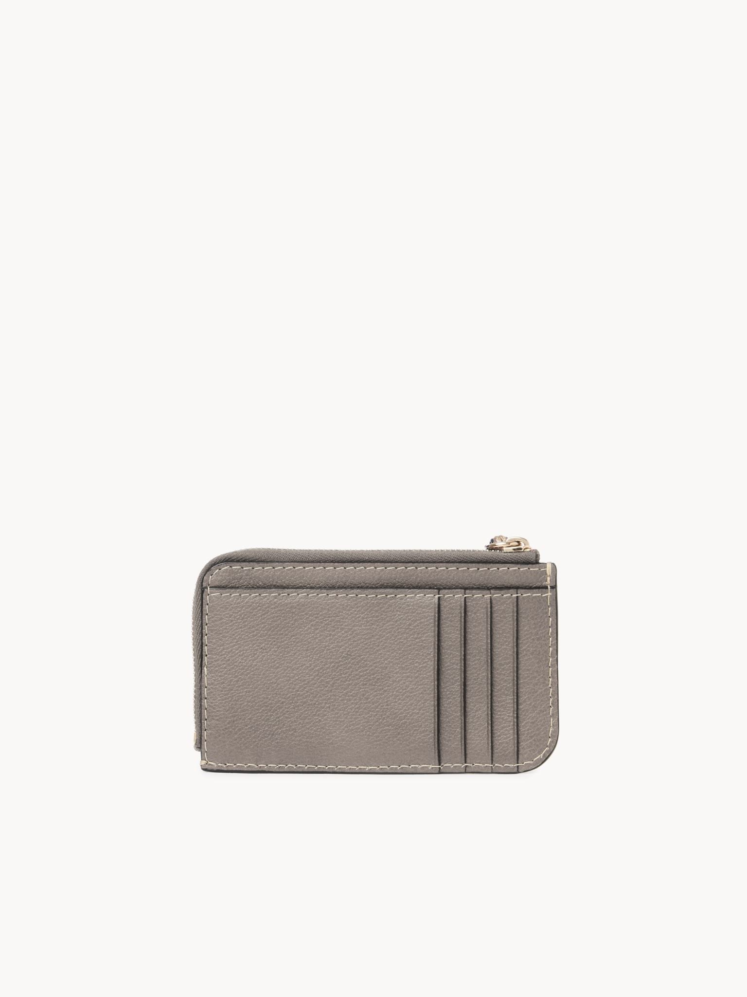 Porte-monnaie Edith avec fentes pour cartes en cuir - Cashmere Grey
