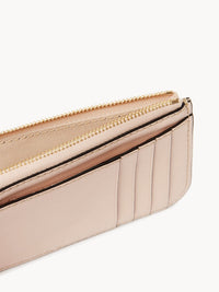 Porte-monnaie Edith avec fentes pour cartes en cuir - Cement Pink