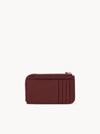 Porte-monnaie Alphabet avec fentes pour cartes en cuir - Burgundy