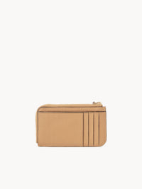 Porte-monnaie Alphabet avec fentes pour cartes en cuir - Soft Tan