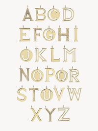 Pendentif pour petite maroquinerie Alphabet p en laiton - Light Gold