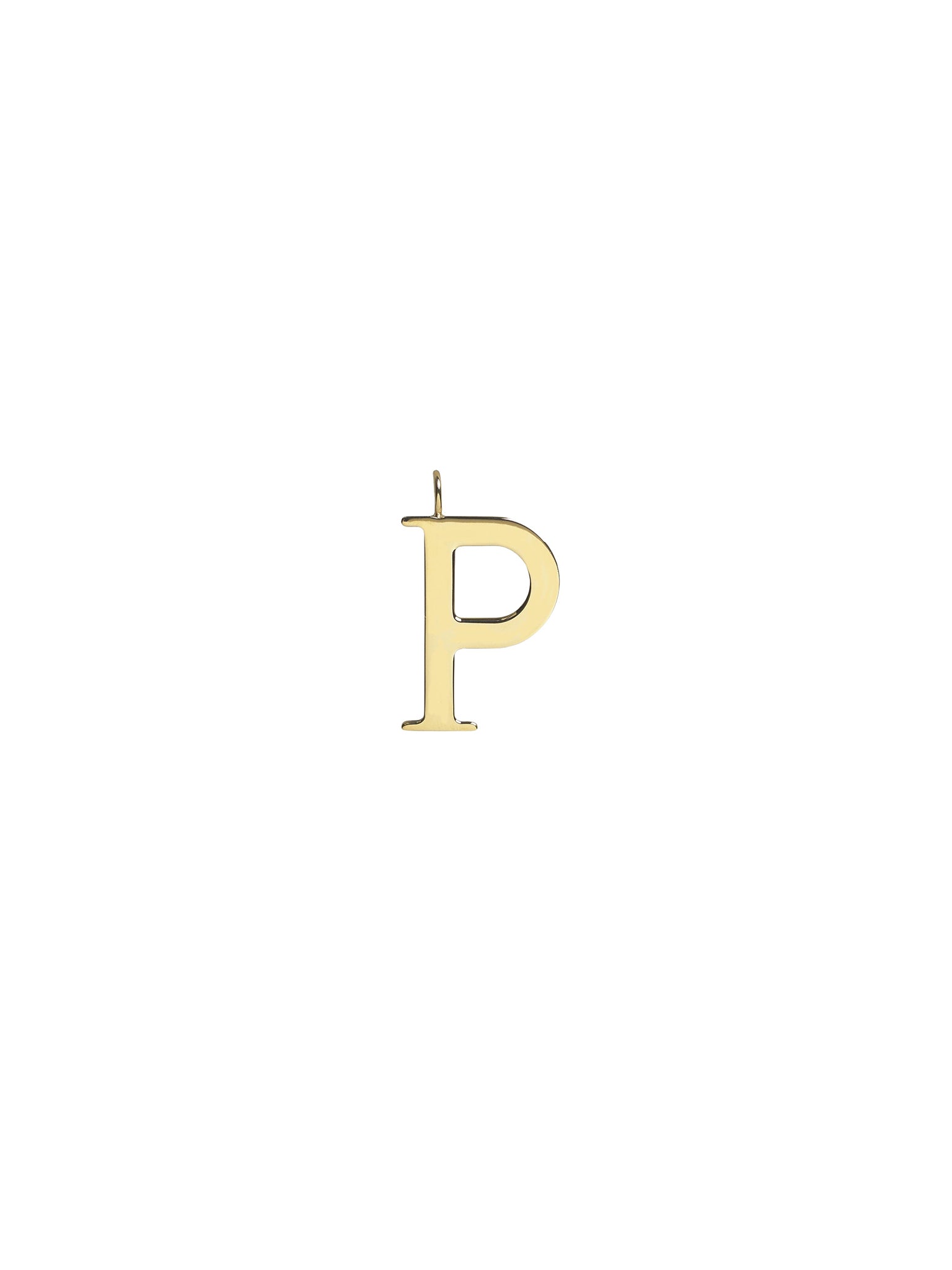 Pendentif pour petite maroquinerie Alphabet p en laiton - Light Gold