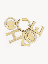 Pendentif pour petite maroquinerie Alphabet en laiton - Light Gold V