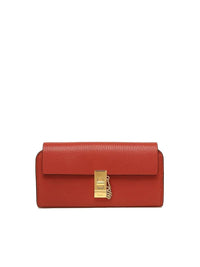 Portefeuille long en cuir - Violet Prune