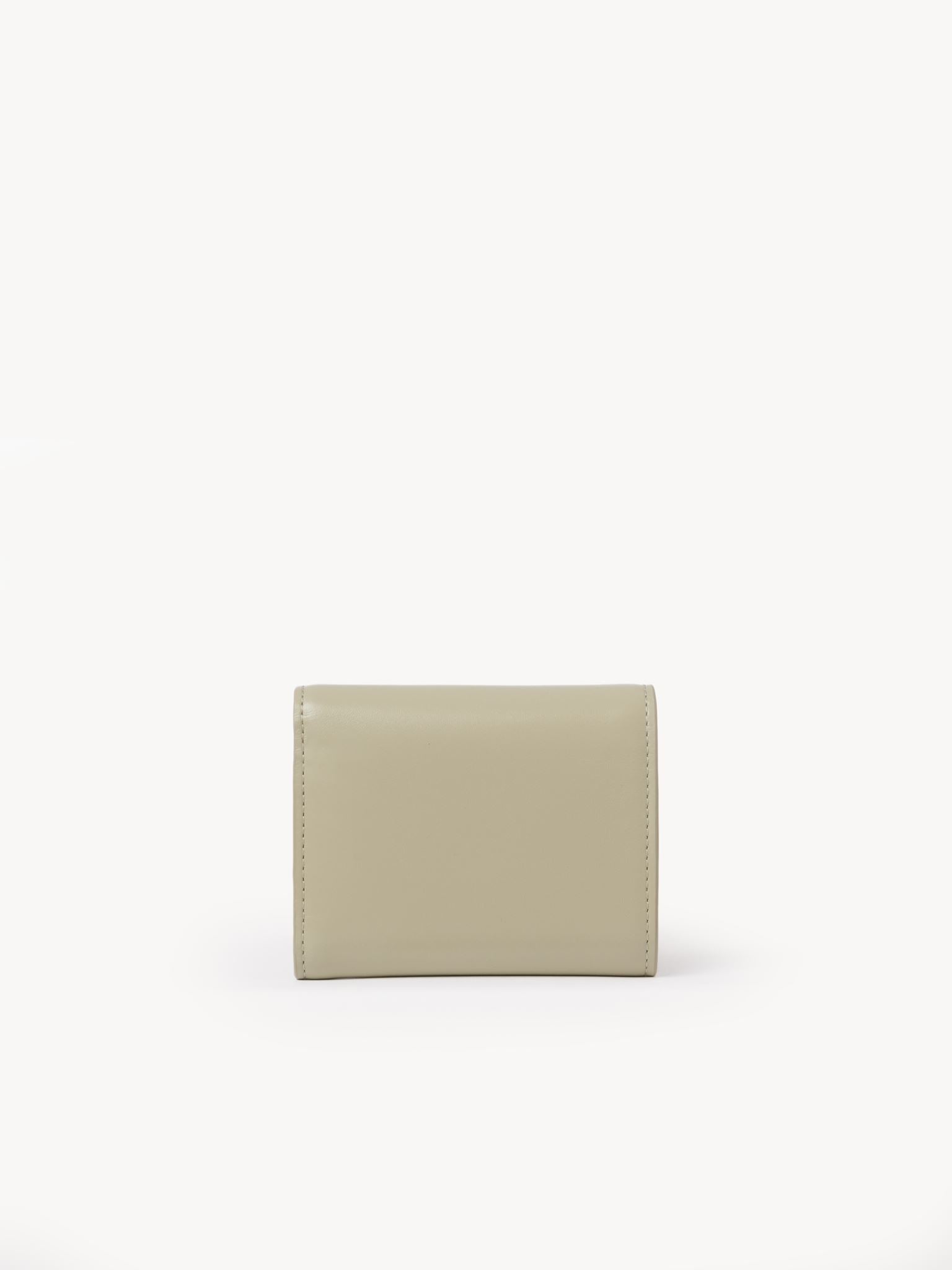 Portefeuille compact à trois volets Kiki en cuir - Slate Green