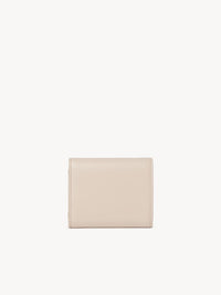Portefeuille compact à trois volets Kiki en cuir - Cement Pink