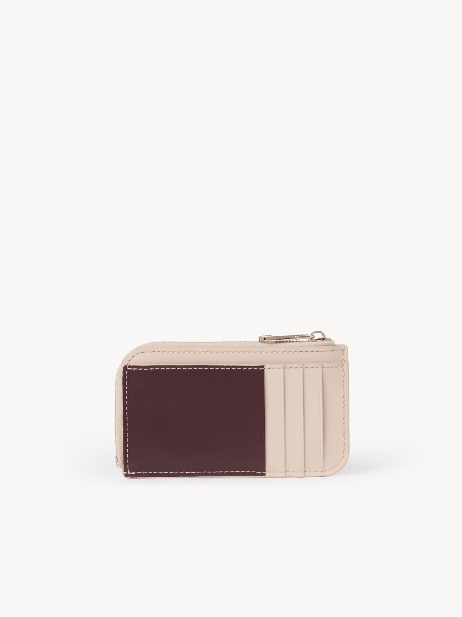 Porte-monnaie Kiki avec fentes pour cartes en cuir - Cement Pink