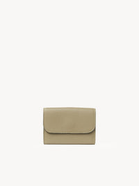 Mini portefeuille à trois volets Alphabet en cuir - Slate Green